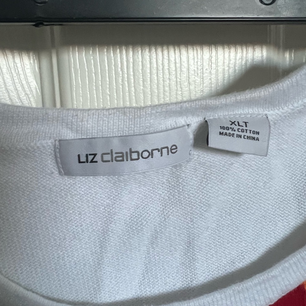 Liz Claiborne rainbow sweater xlt